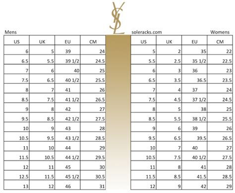 ysl clothing cut to fit|YSL size chart.